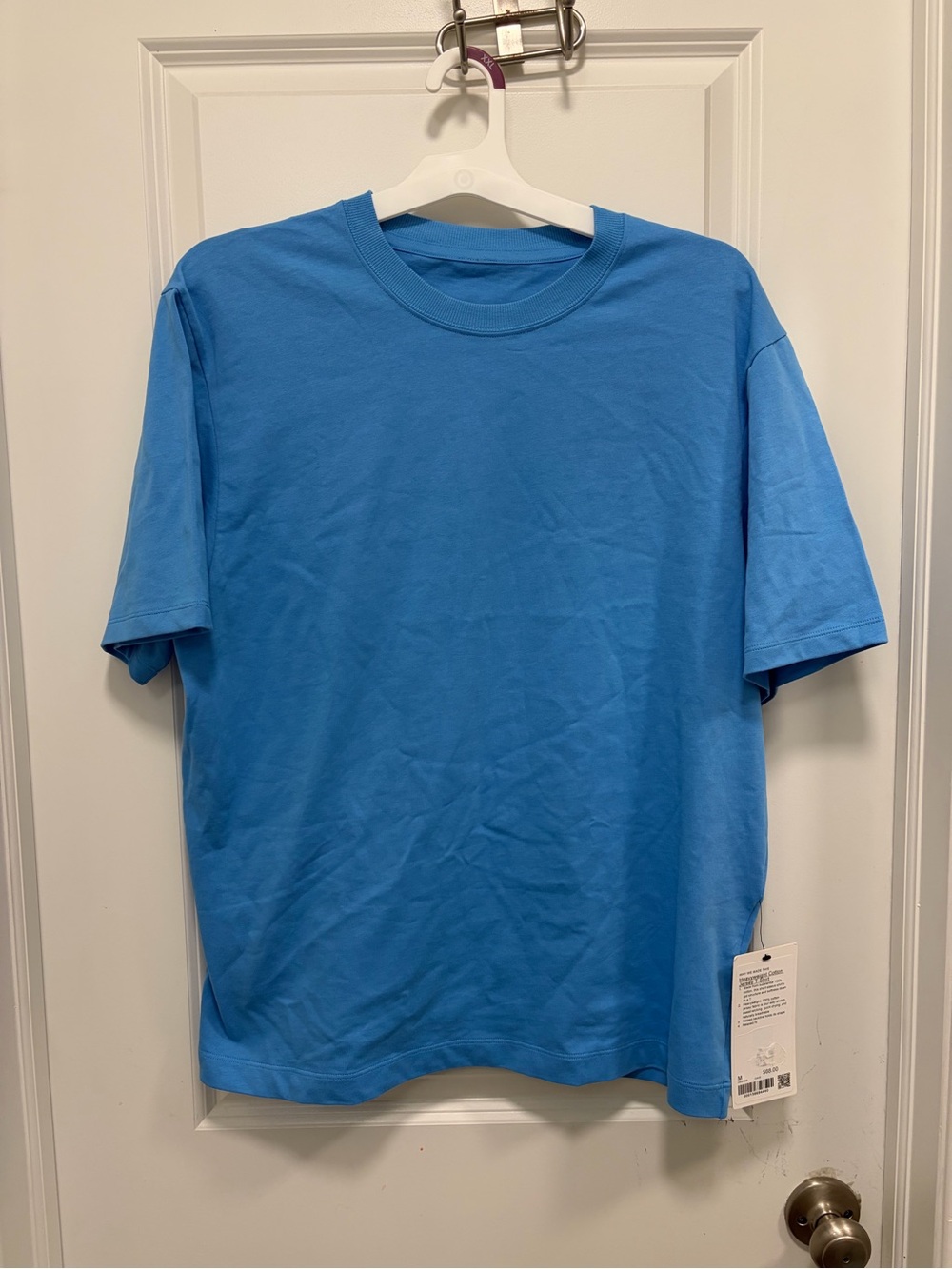 Lululemon heavyweight cotton jersey Classic Crewneck Short Sleeve blue nwt med